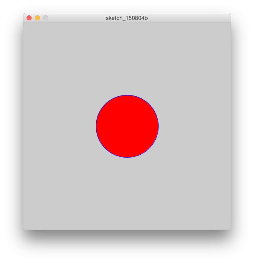 Cerchio rosso con bordo blu